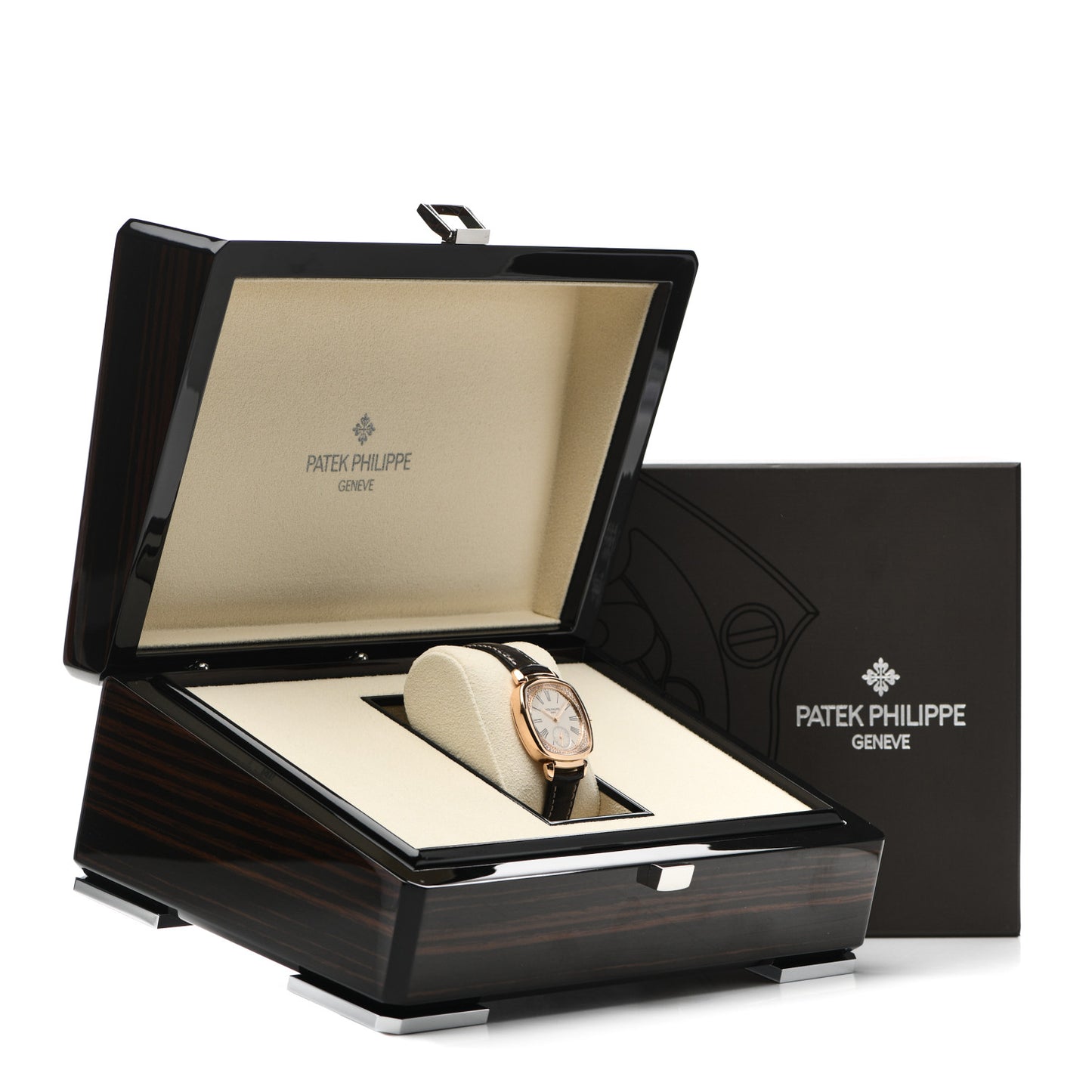 18K Rose Gold Alligator Diamond 30mm Gondolo Manual Winding Watch 7041R-001