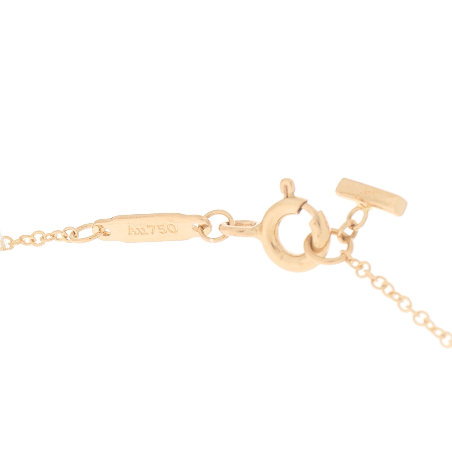 18K Rose Gold Small T Smile Pendant Necklace