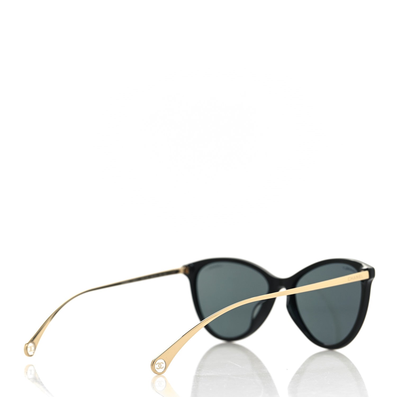 Chanel Acetate Metal Butterfly Sunglasses 5459-A Black Gold 4 of 8