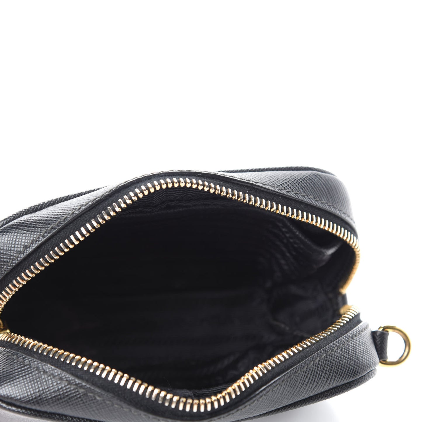 Saffiano Mini Camera Crossbody Bag Black