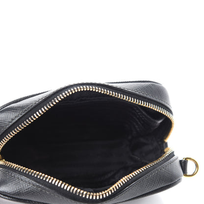 Prada Saffiano Mini Camera Crossbody Bag Black 5 of 14