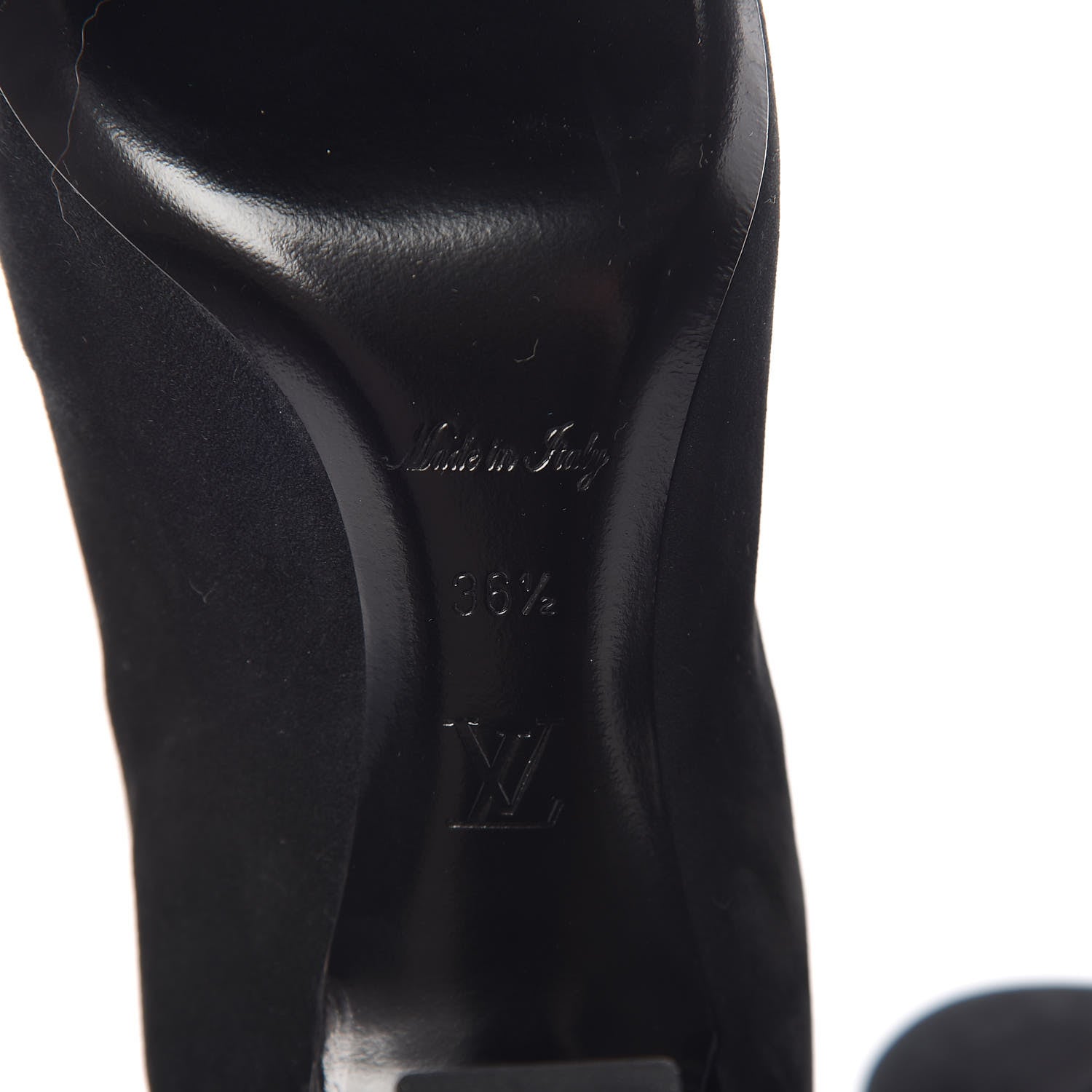 Louis Vuitton Suede Monogram Uniformes Cap Toe Chelsea 75mm Ankle Boots 36.5 Black 6 of 11