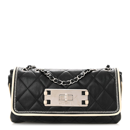 Chanel Lambskin East West Mademoiselle Flap Black 1 of 12