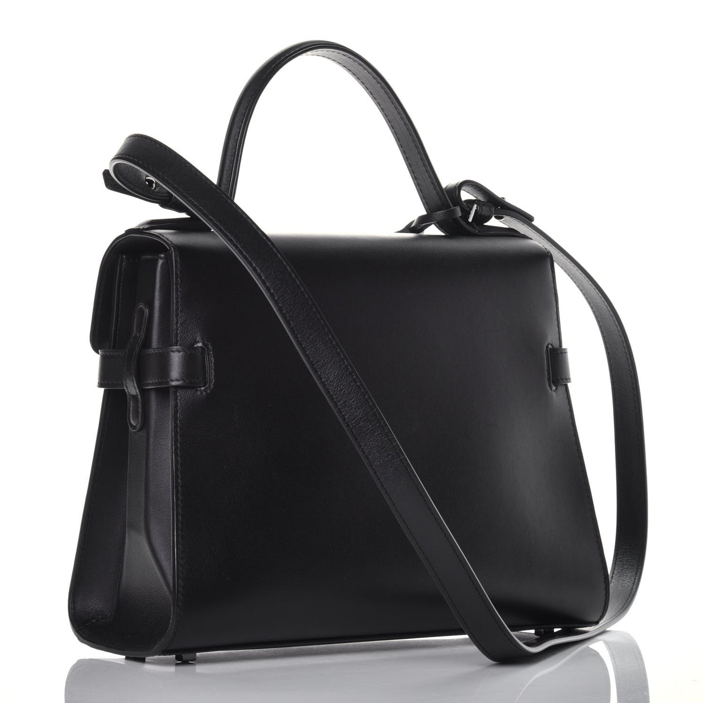 Calfskin MM Tempete Satchel Black