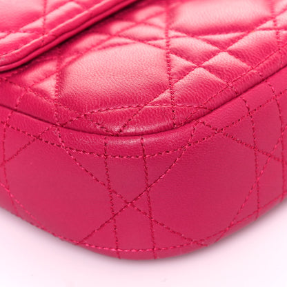 Christian Dior Lambskin Cannage Miss Dior Promenade Pouch Fuchsia 7 of 14