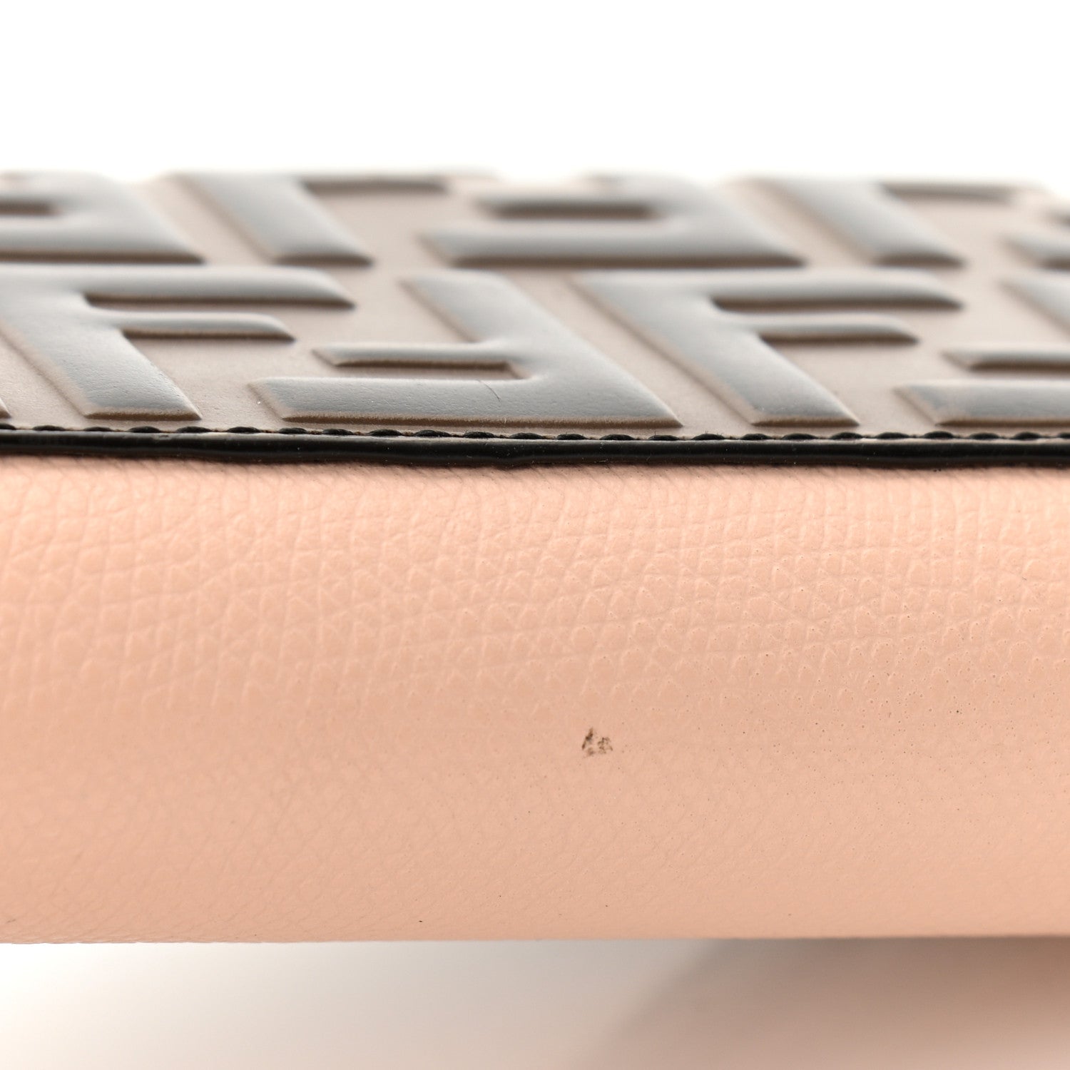 Fendi Vitello Cruise F is Fendi Bi-Color FF 1974 Embossed Continental Envelope Wallet On Chain Maya Black Light Rose 11 of 12