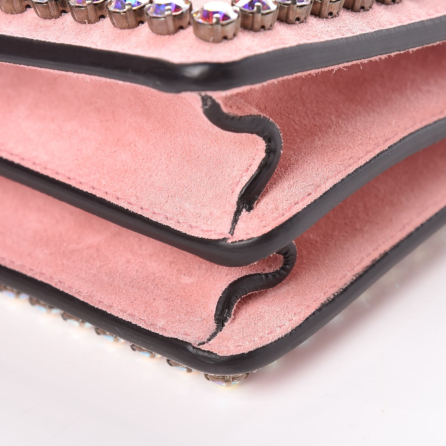 Suede Crystal Small Dionysus Shoulder Bag Peonia