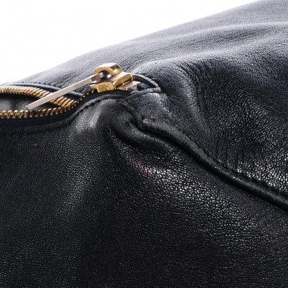 Celine Leather Horizontal Zipper Gusset Cabas Black 5 of 12