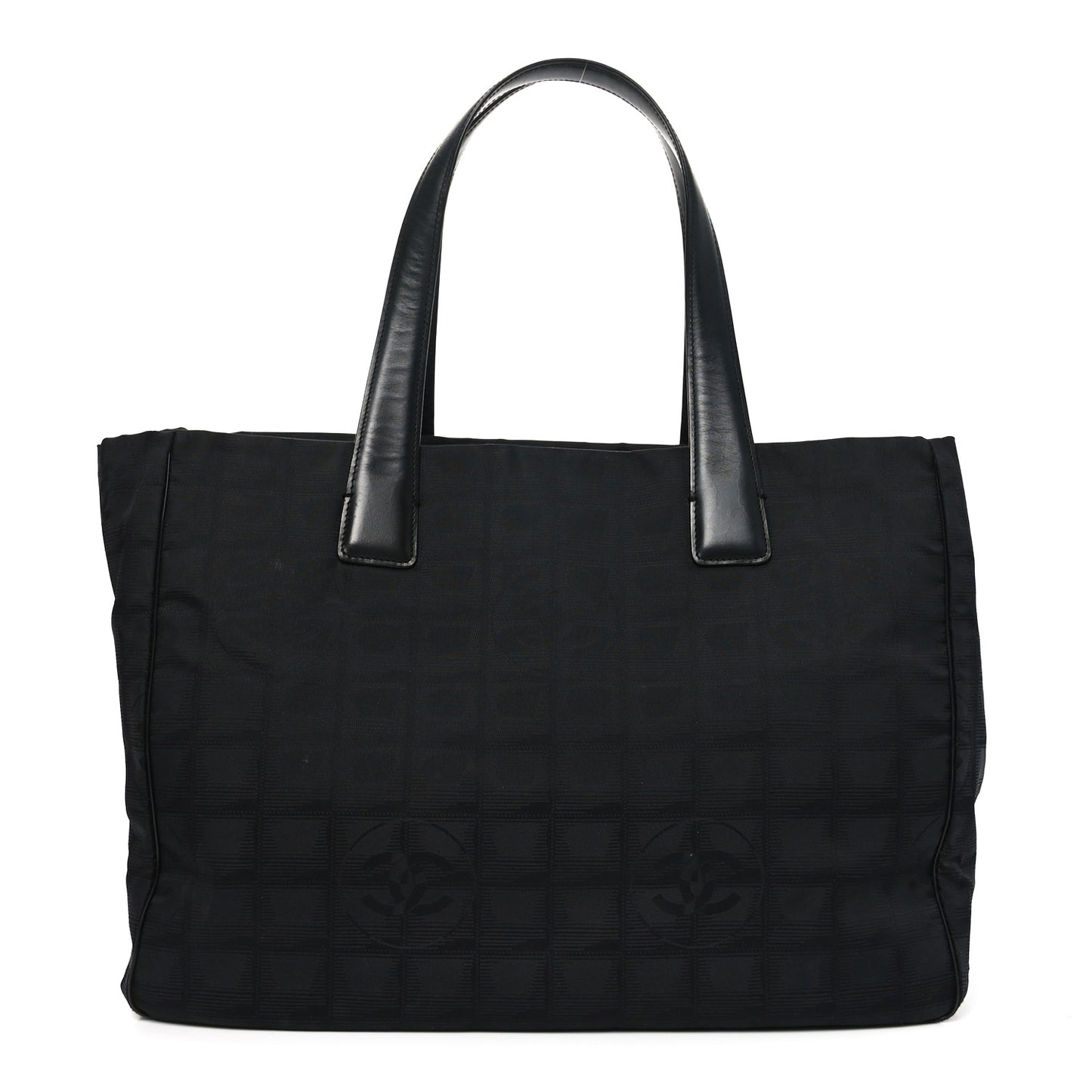 Nylon Large Travel Tote Black