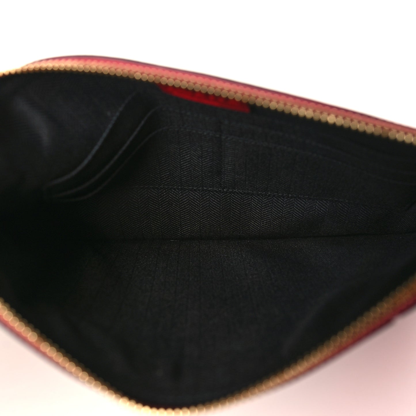 Calfskin Puzzle Flat Pouch Red