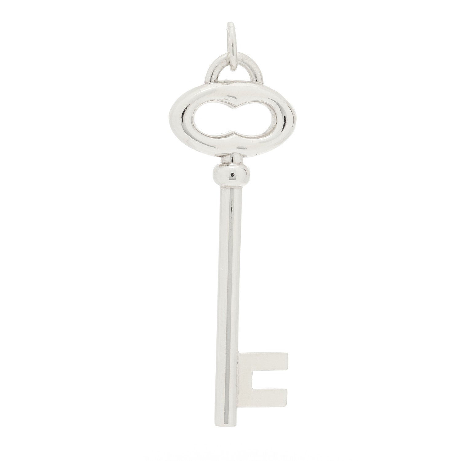 Tiffany Sterling Silver Vintage Oval Key Pendant 1 of 4