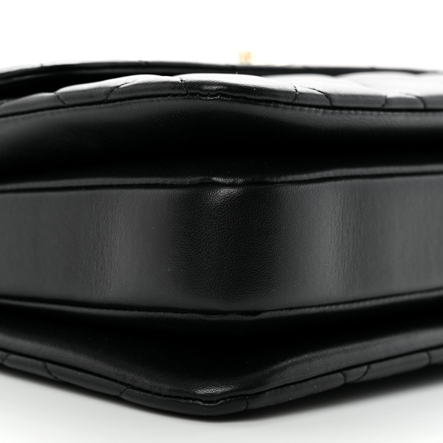 Lambskin Quilted Medium Trendy CC Flap Dual Handle Bag Black