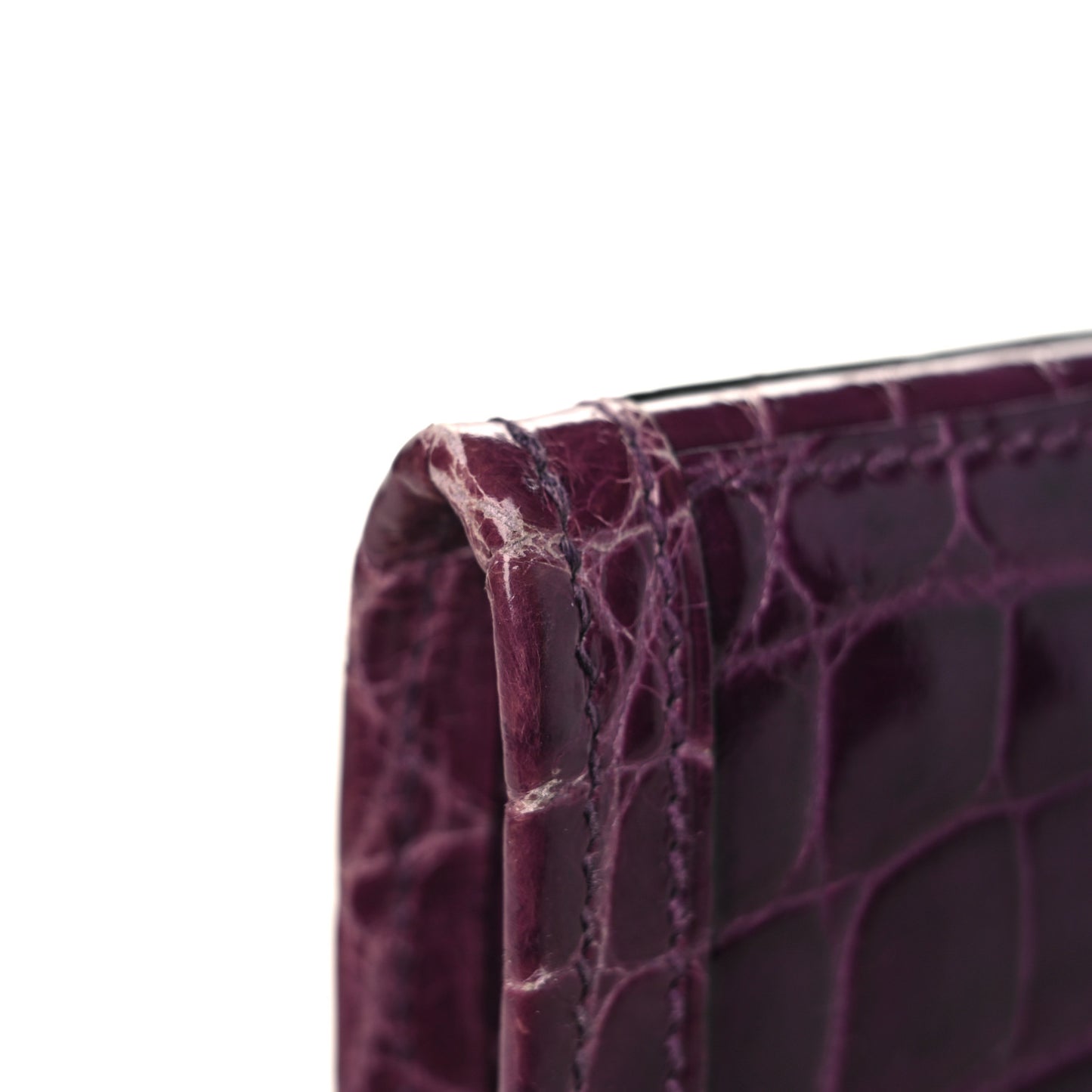 Shiny Niloticus Crocodile Jige Elan 29 Clutch Amethyste
