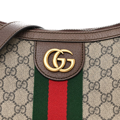 Gucci GG Supreme Monogram Web Small Ophidia Half Moon Hobo Brown 8 of 10