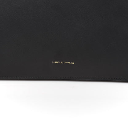 Mansur Gavriel Calfskin Top Handle Rounded Bag Black Flamma 9 of 9