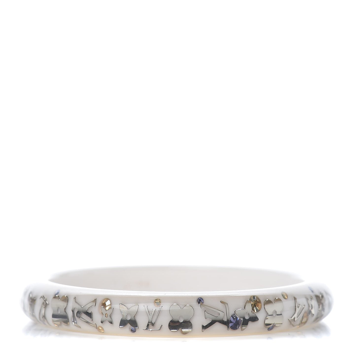Resin Swarovski Medium Inclusion Bracelet PM White