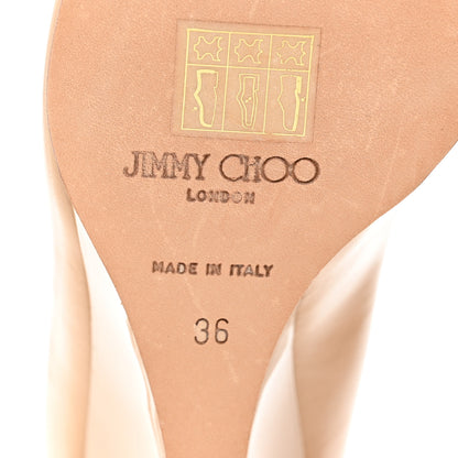 Jimmy Choo Kid Peep Toe Wedge Pumps 36 Nude 6 of 7