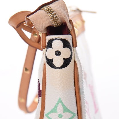 Louis Vuitton Monogram Multicolor Pochette Accessories White 14 of 15