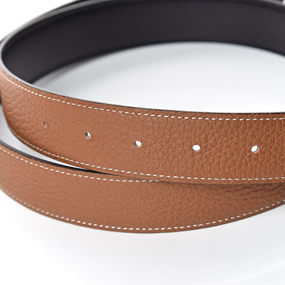 Hermes Box Togo 32mm H Belt 90 Black Gold 6 of 7