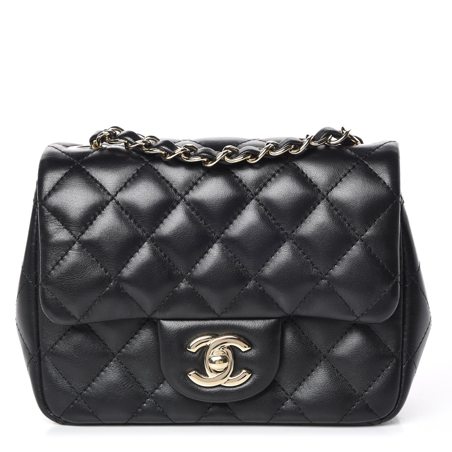 Chanel Lambskin Quilted Mini Square Flap Black 1 of 11