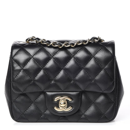 Chanel Lambskin Quilted Mini Square Flap Black 1 of 11