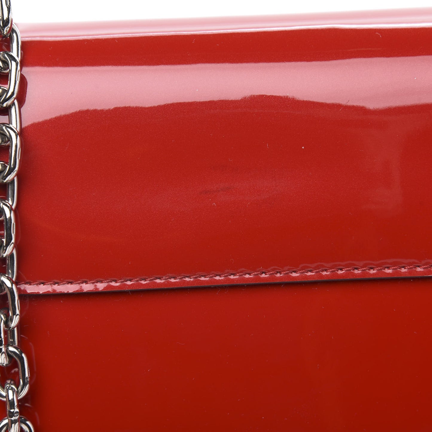 Patent Monogram Infrarouge Twist Shoulder Bag PM Coquelicot