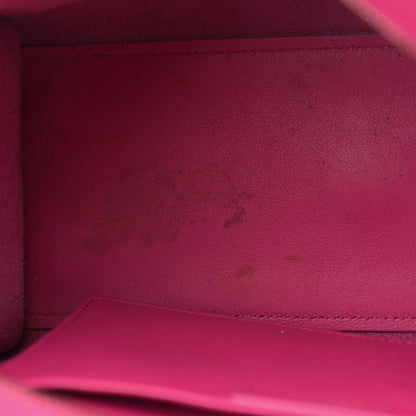 Saint Laurent Calfskin Small Monogram Cabas Fuchsia 11 of 15