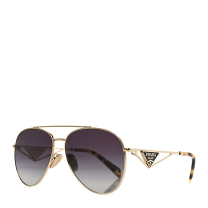 Prada Aviator Sunglasses SPR 73Z Gold Tortoise 1 of 7