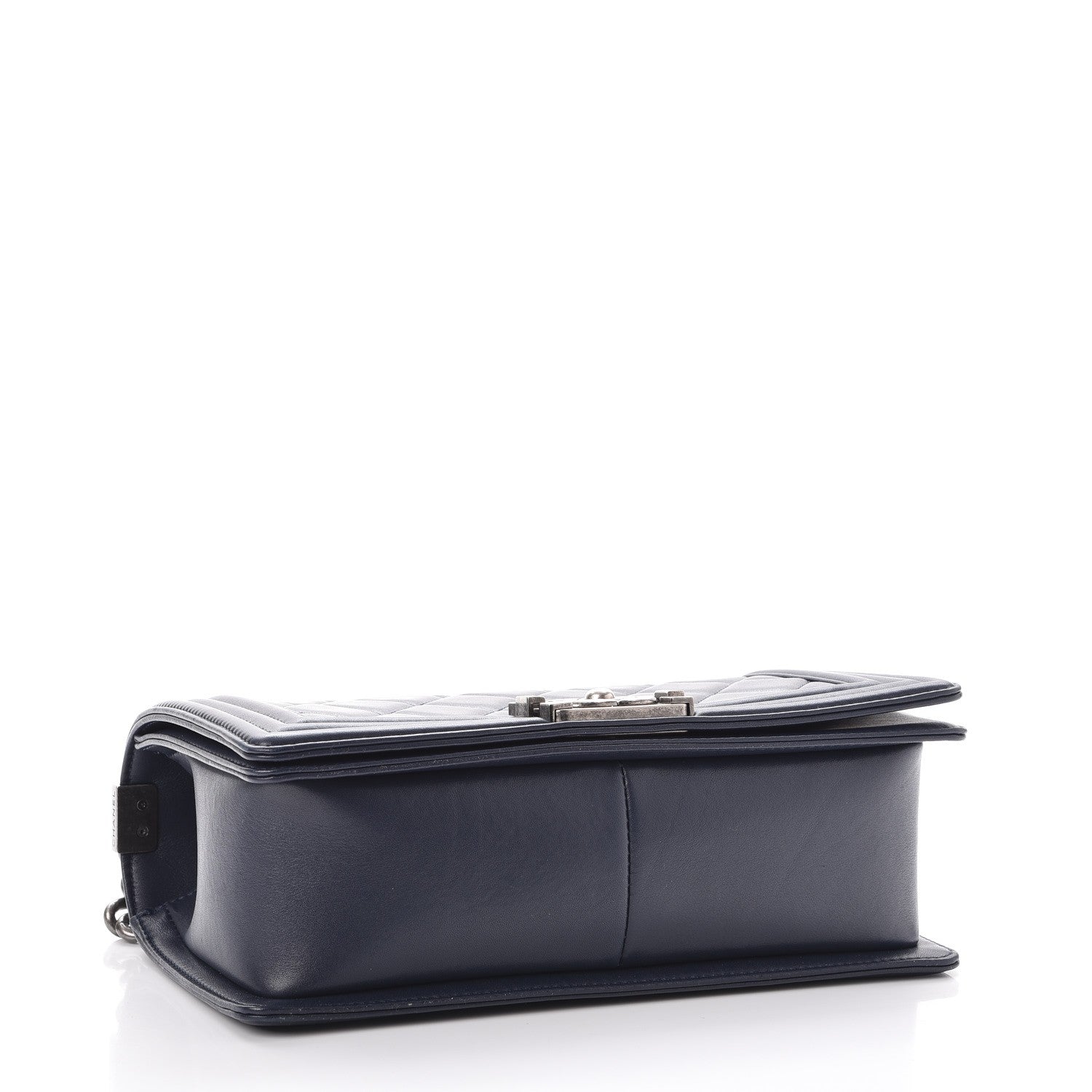 Chanel Calfskin Quilted Medium Boy Flap Navy Blue 4 of 10