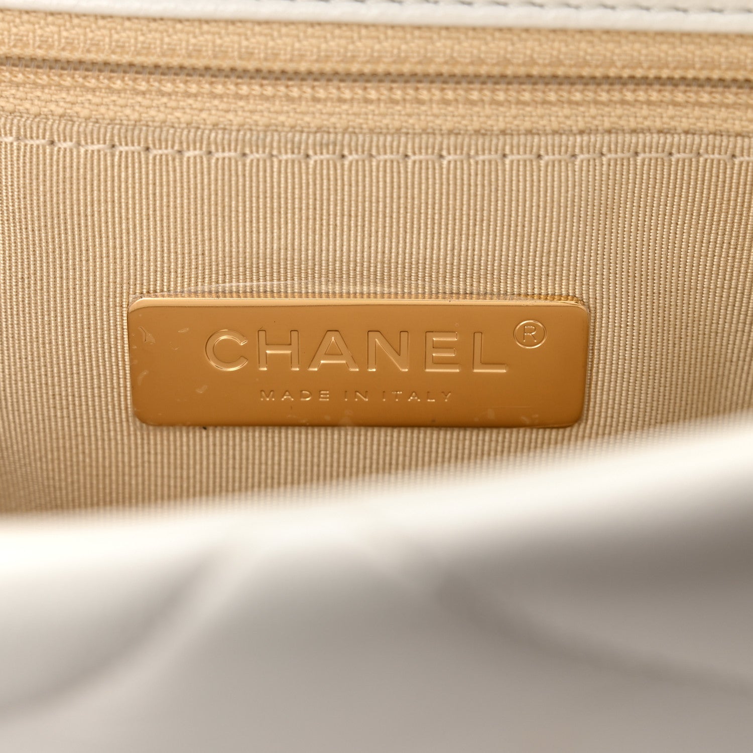 Chanel Goatskin Quilted Large Chanel 19 Flap White 6 of 11