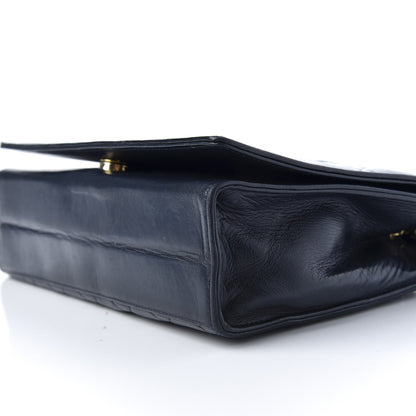 Chanel Lambskin Quilted Small Single Flap Navy 9 of 10