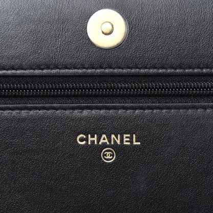 Chanel Velvet Quilted Boy Wallet On Chain WOC Black 6 of 14