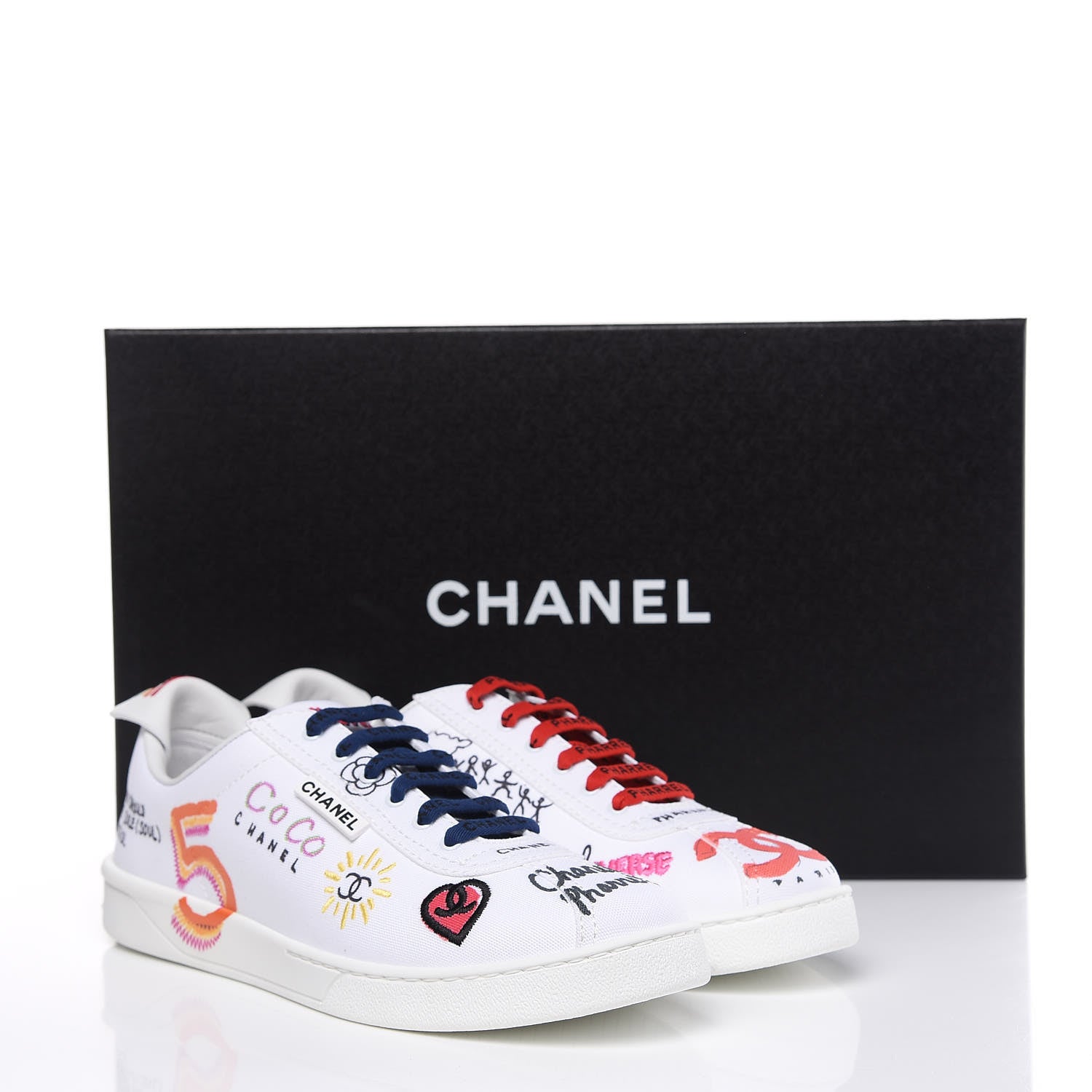 Chanel x Pharrell Williams Canvas Womens Sneakers 41 White 11 of 11