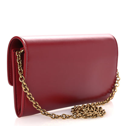 Saint Laurent Smooth Calfskin Le Maillon Chain Wallet Opyum Red Opyum Red 3 of 12
