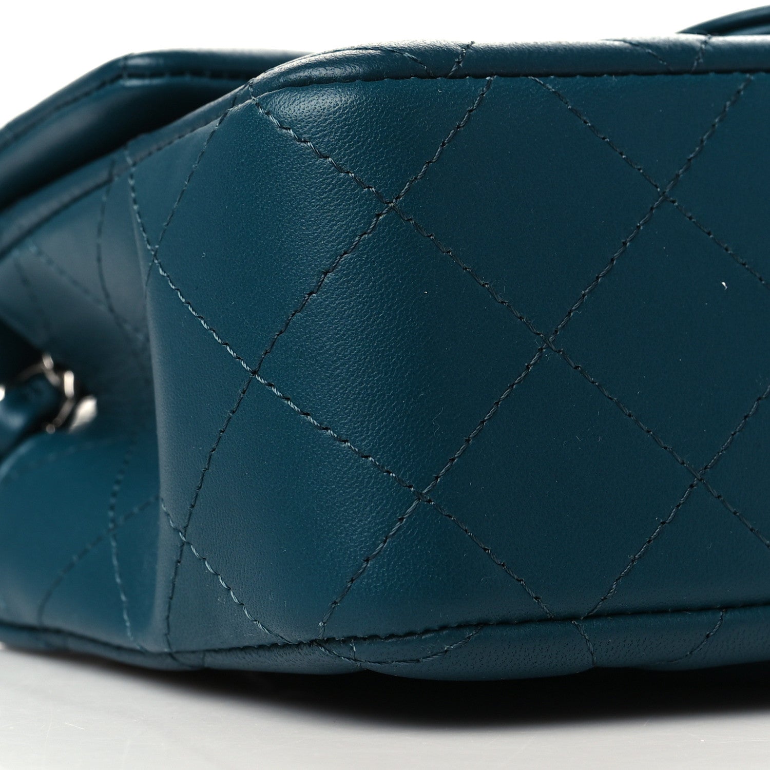 Chanel Lambskin Quilted Mini Rectangular Flap Dark Blue 8 of 9