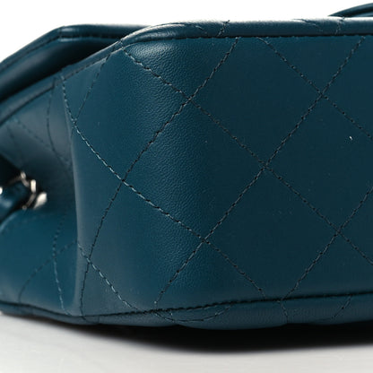 Chanel Lambskin Quilted Mini Rectangular Flap Dark Blue 8 of 9