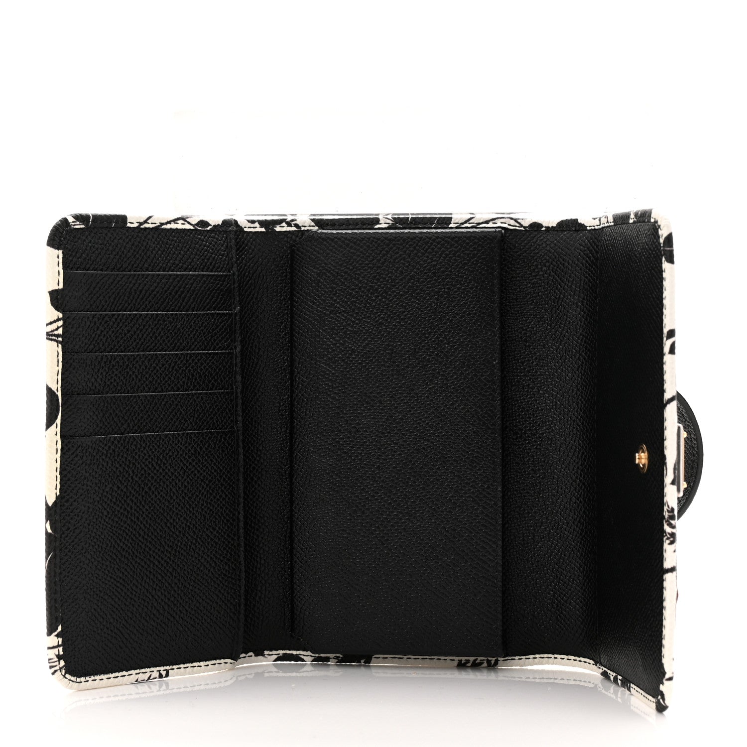 Dolce & Gabbana Dauphine Floral Print Hearts Mini Miss Sicily Chain Phone Case Wallet White Black 5 of 11