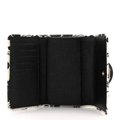 Dolce & Gabbana Dauphine Floral Print Hearts Mini Miss Sicily Chain Phone Case Wallet White Black 5 of 11