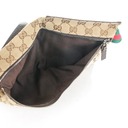 Gucci GG Monogram Double Pocket Belt Bag Dark Brown 5 of 7