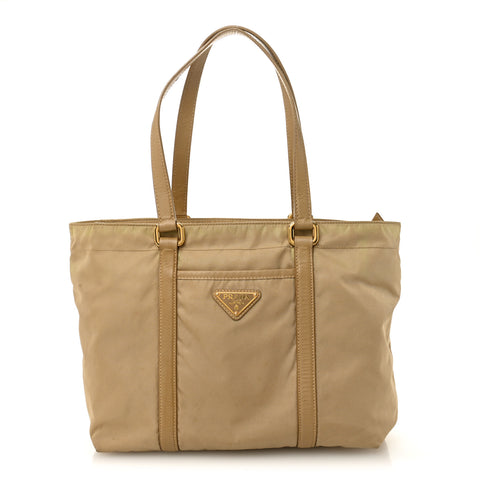 Tessuto Nylon Saffiano Tote Beige