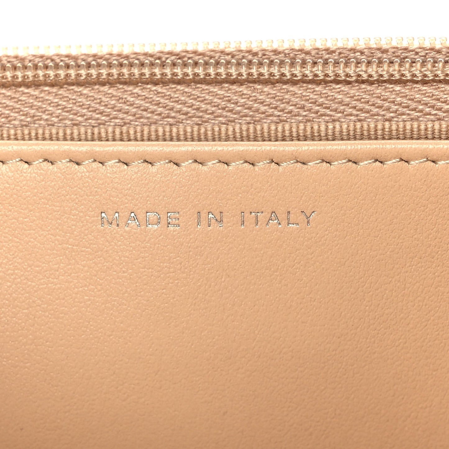 Caviar Quilted Wallet On Chain WOC Beige