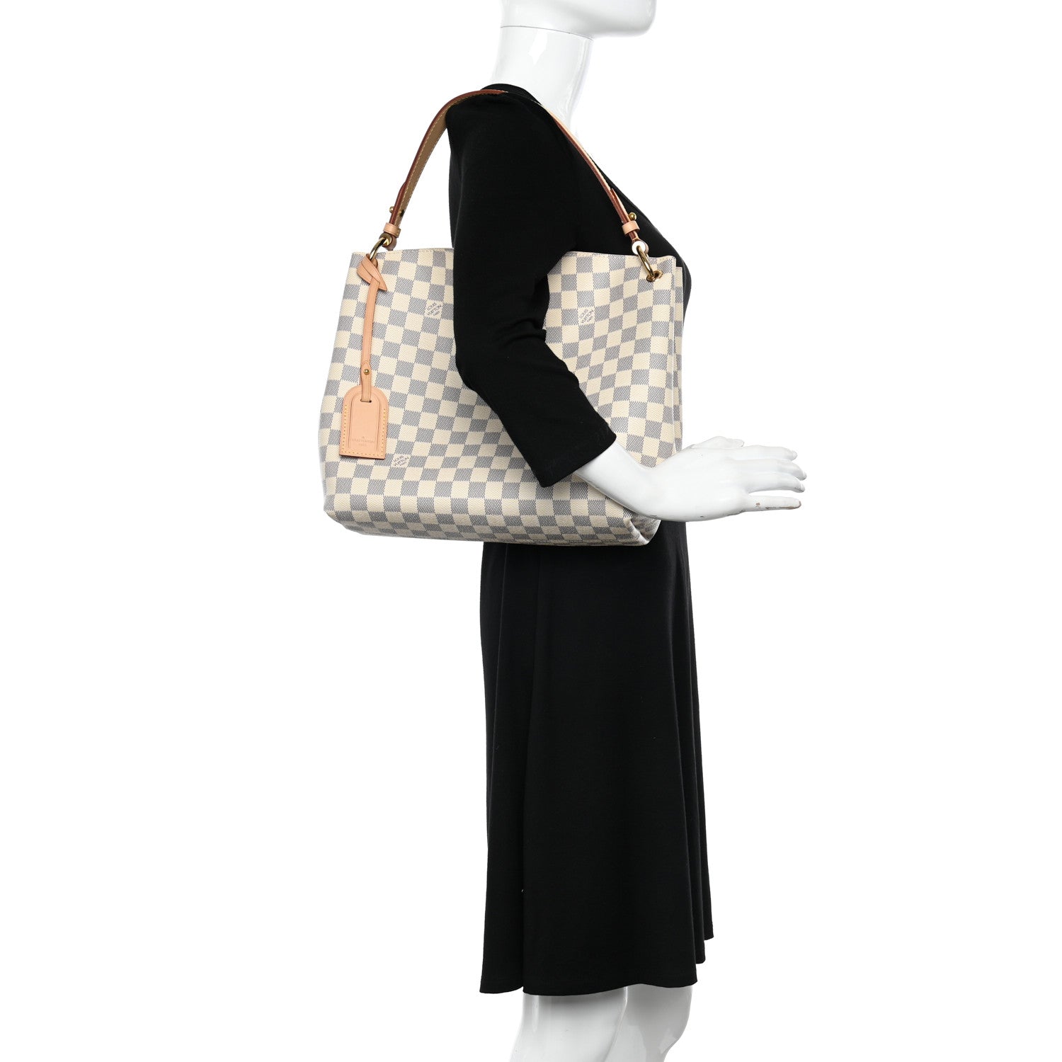 Louis Vuitton Damier Azur Graceful PM Rose Ballerine 2 of 10