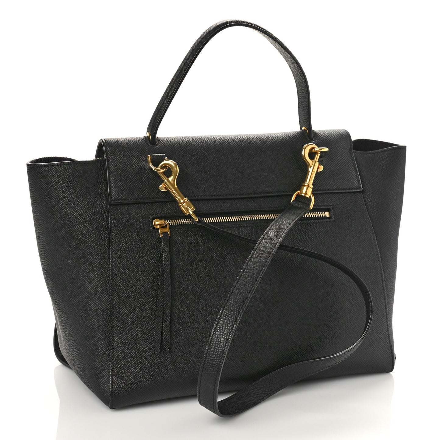 Grained Calfskin Mini Belt Bag Black