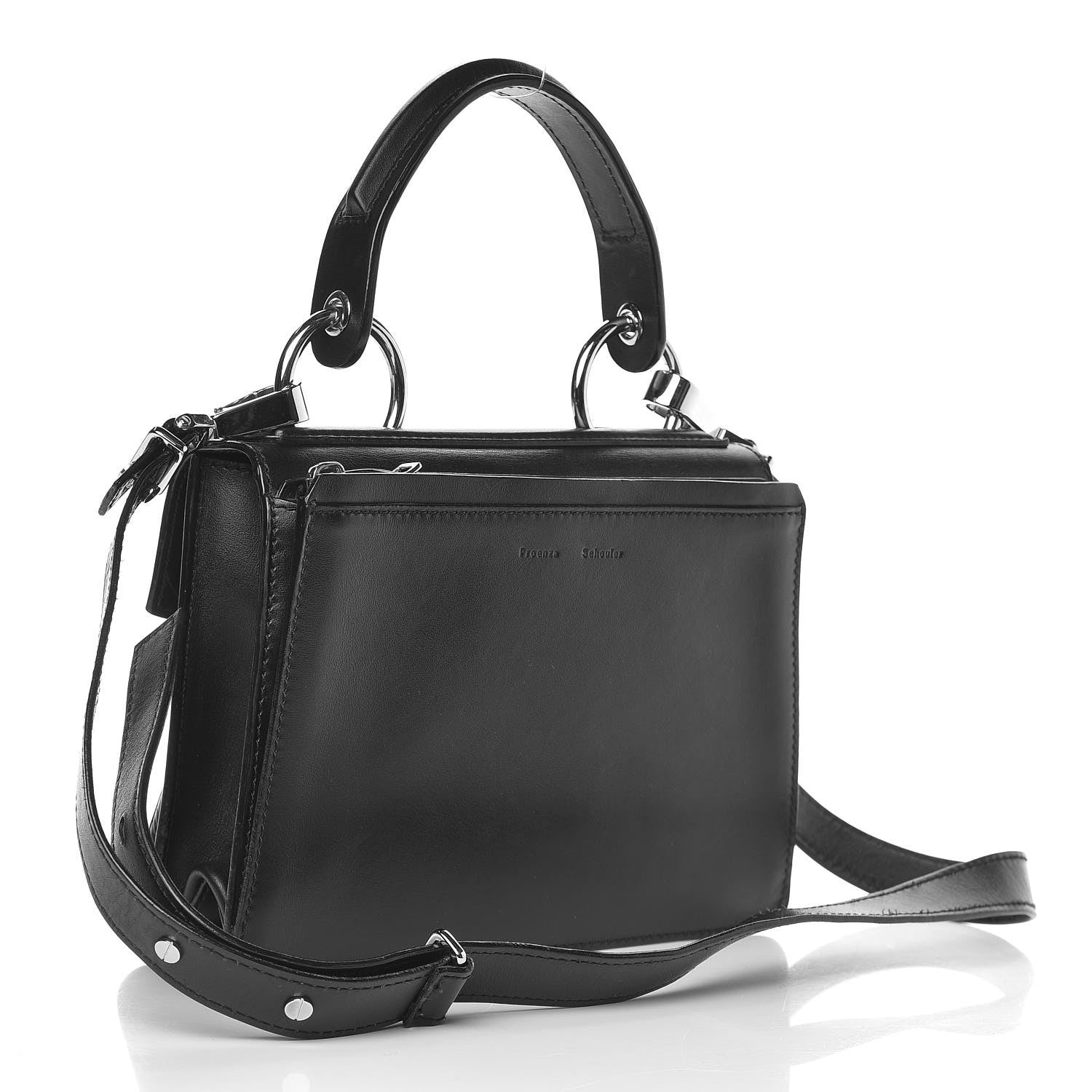 Proenza Schouler Calfskin Small Hava Top Handle Bag Black 4 of 13