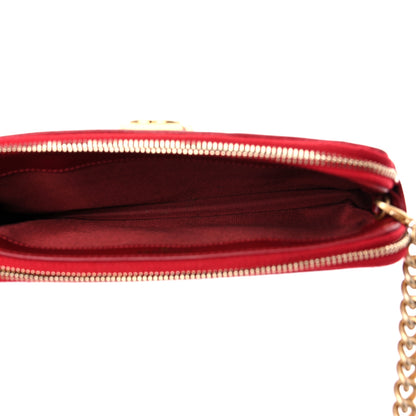 Chanel Caviar Quilted Small Boy Clutch With Chain Red 5 of 11