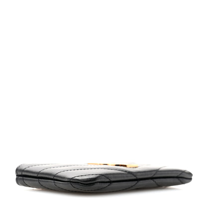 Saint Laurent Calfskin Matelasse Monogram Key Pouch Black 4 of 8