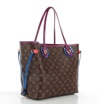Louis Vuitton Monogram Totem Neverfull MM Magenta 4 of 8