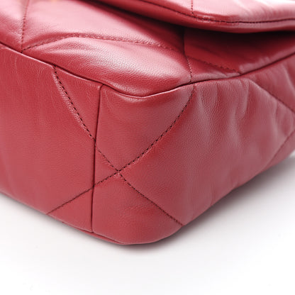 Chanel Goatskin Quilted Medium 19 Flap Dark Pink 8 of 10