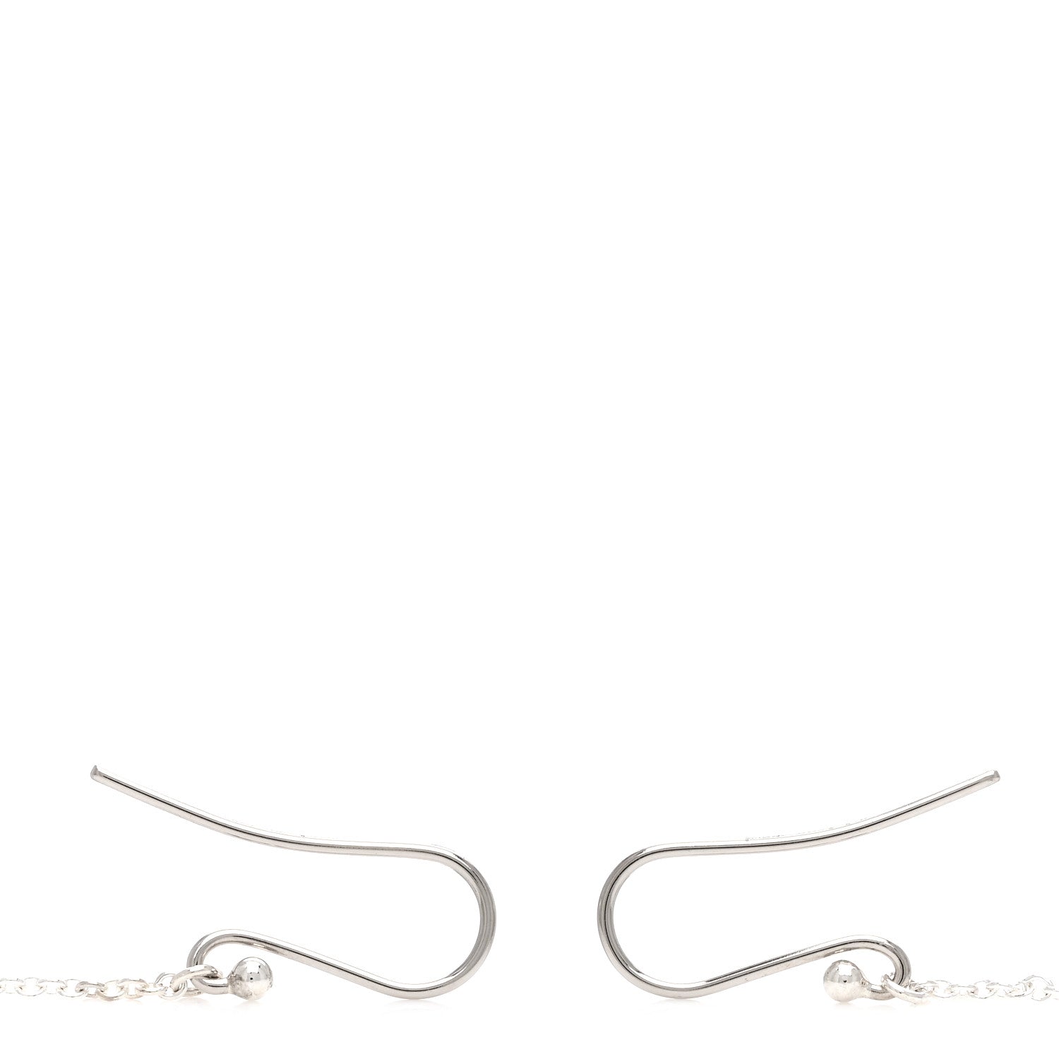 Tiffany Sterling Silver Diamond .10ct Elsa Peretti Diamonds by the Yard Drop Earrings 3 of 3