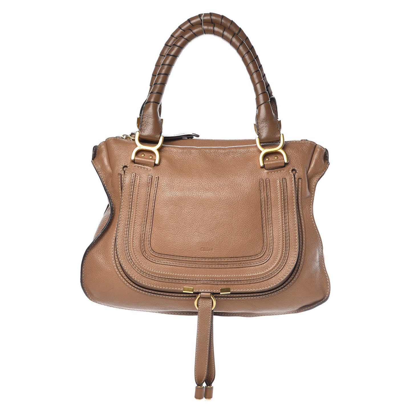 Calfskin Medium Marcie Satchel Nut